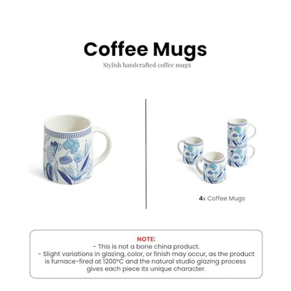 Image 5 of ExclusiveLane Floral Bliss Ceramic Coffee Mugs Set of 4 (300 ml)