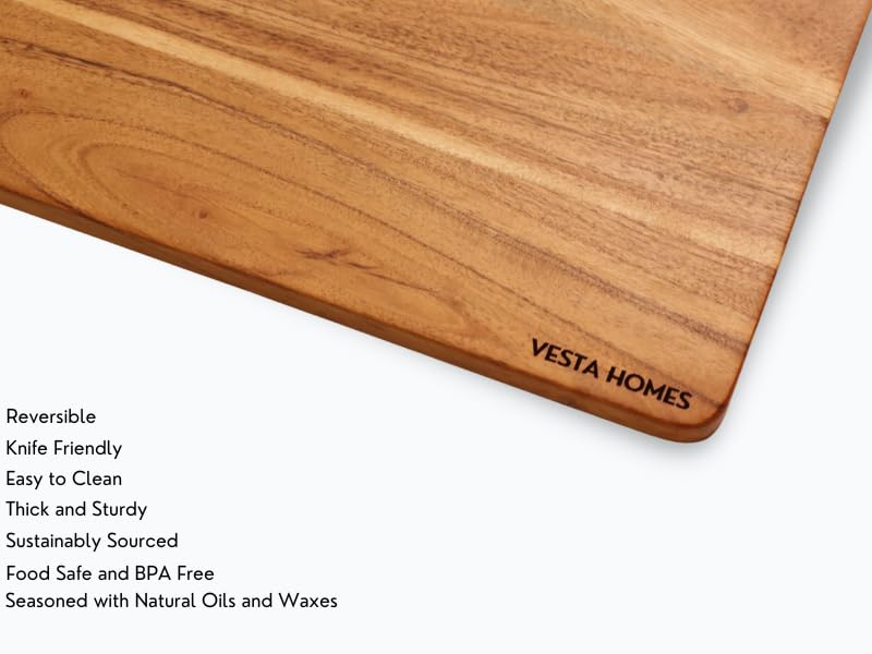 Image 4 of Vesta Homes Wooden Chopping Board, Cutting Board, Serving Tray 33x21.5x1.5 cms