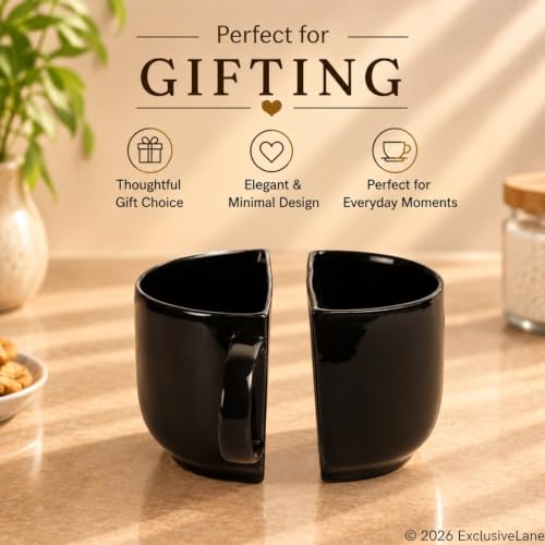 Image 6 of ExclusiveLane Unique Half Ceramic Tea Cups Set of 2 (130 ML)
