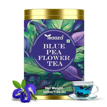 Image 1 of Pack of 1 for the product Teaaza Blue Butterfly Pea Flower Tea For Weight Loss, Belly Fat | 30 Grams| 60 Cups