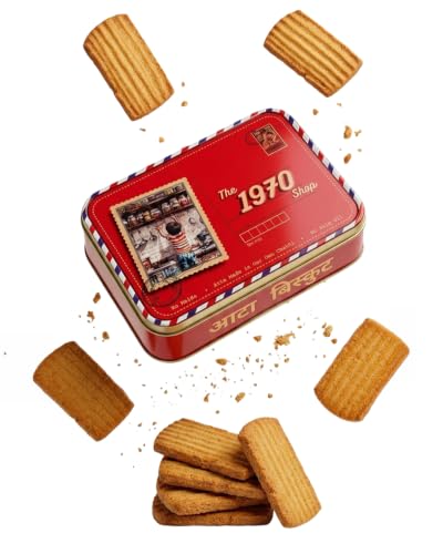 Image 1 of Default Title for the product the 1970 shop 100% Atta Biscuit 400g Tin Box
