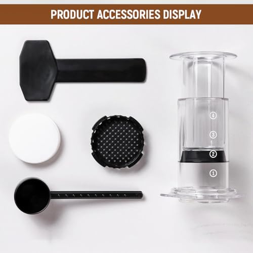 Image 3 of Supvox Press Coffee Maker 4-Stage Manual Brewing Portable Use and Clean