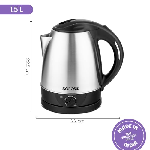 Image 3 of Borosil 1.5 L Boiluxe Variable Temperature Stainless Steel Electric Kettle