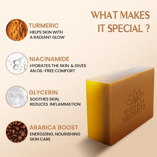 Image 4 of INDIAN SECRETS Kojic Acid & Saffron Detan Scrub Soap 110g