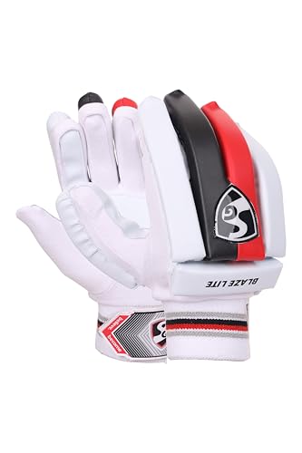 Image 1 of Default Title for the product SG Polyvinyl Chloride Blaze LITE Cricket Batting Gloves S.Junior RH, White