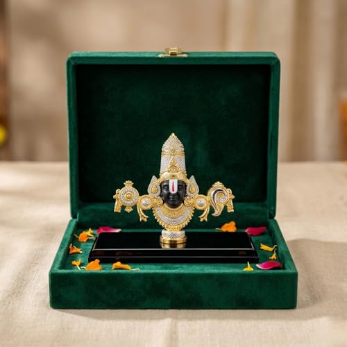 Image 4 of Small-Gold & Silver for the product Dev Aastha Venkateswara Balaji Idol