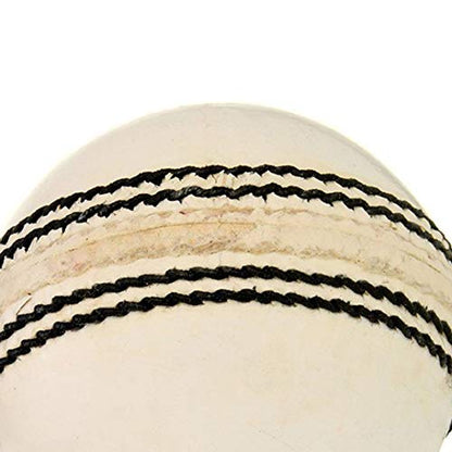 Image 5 of SG Club Leather Ball, Four Pitch (White) Standard Size