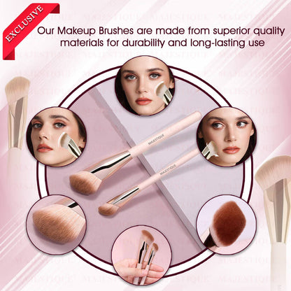 Image 7 of Majestique Premium Angular Makeup Brushes Set