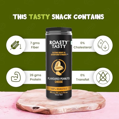 Image 4 of Roasty Tasty Premium Cheesy Flavour Roasted Peanuts Pack of 2 (150g each)
