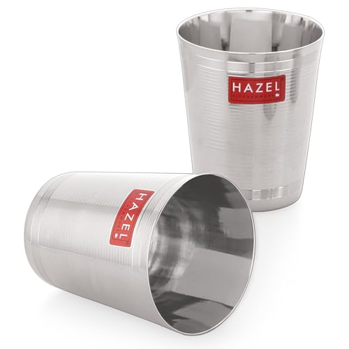 Image 3 of Set of 2 / Water Glass, 350 ML for the product HAZEL Stainless Steel Glasses