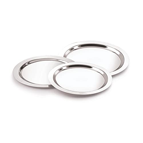 Image 3 of 25.5 cm / Set of 3 for the product neelam Stainless Steel Tope Cover/Ciba/Lid/Cheeba/Dhakan