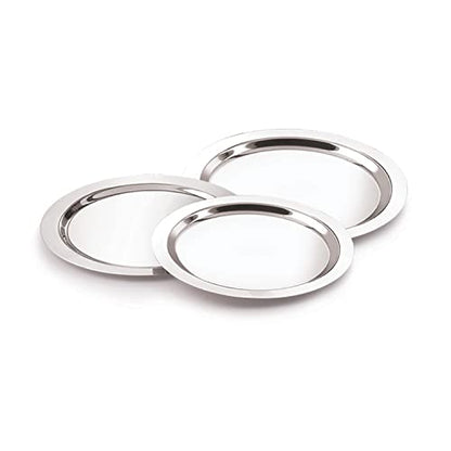 Image 3 of 25.5 cm / Set of 3 for the product neelam Stainless Steel Tope Cover/Ciba/Lid/Cheeba/Dhakan