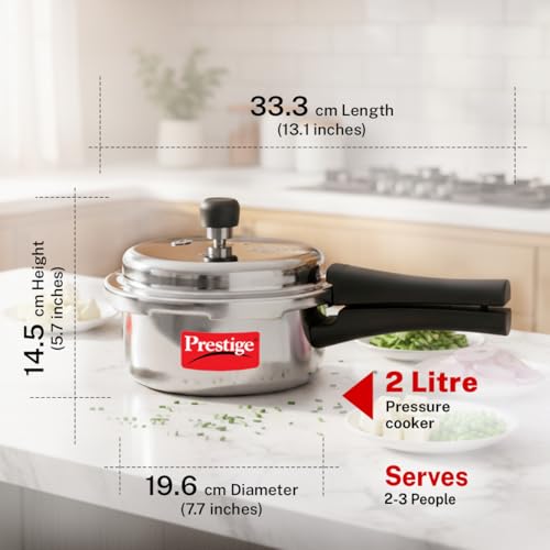 Image 4 of Prestige Aluminium Popular Outerlid Pressure Cooker 2 Litre