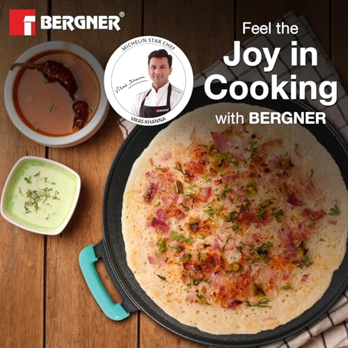 Image 3 of BERGNER Eco Cast Iron 30cm Flat Multi Tawa with One Sided Handle