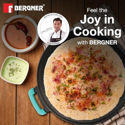 Image 3 of BERGNER Eco Cast Iron 30cm Flat Multi Tawa with One Sided Handle