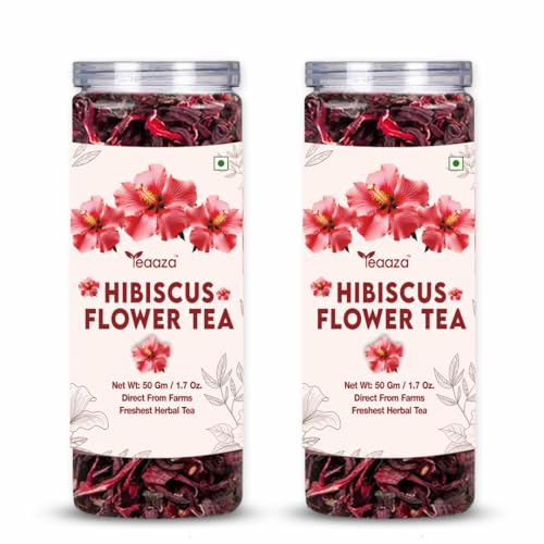 Image 1 of Pack of 1 for the product Teaaza Organic Hibiscus Flower Tea 50 Grams (Pack Of 2)