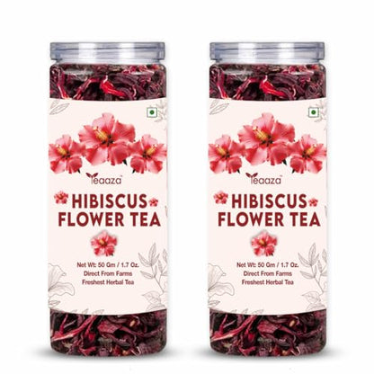 Image 1 of Pack of 1 for the product Teaaza Organic Hibiscus Flower Tea 50 Grams (Pack Of 2)