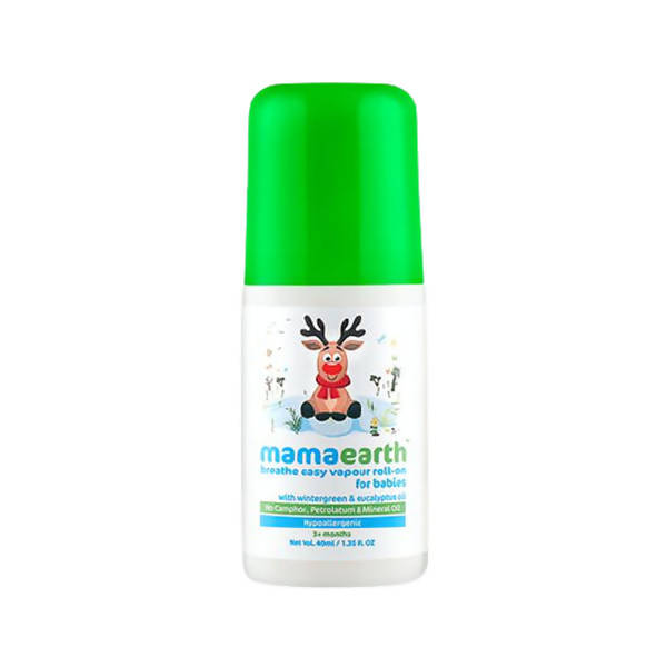 Image 1 of 40 ml for the product Mamaearth Baby Breathe Easy Vapour Roll-On For Relieves Congestion & Promotes Easy Breathing