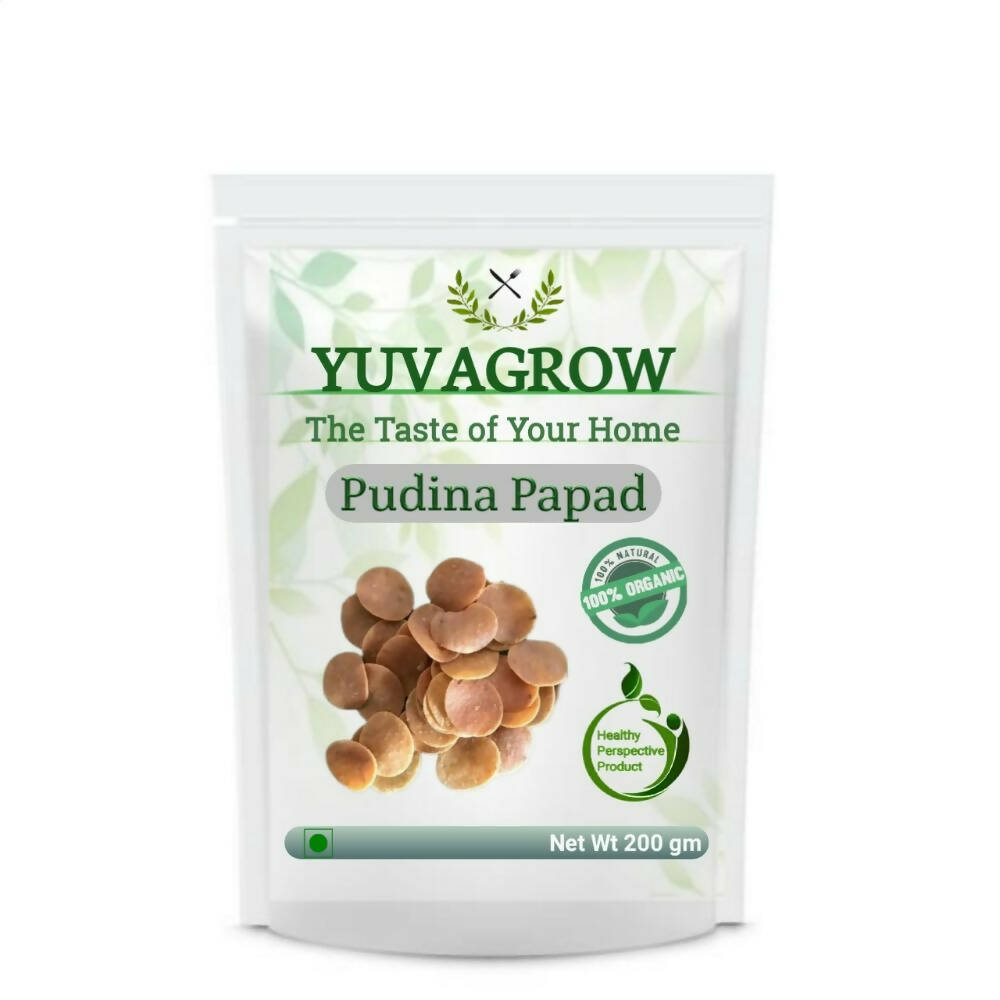 Image 1 of 200 gm for the product Yuvagrow Pudina Papad