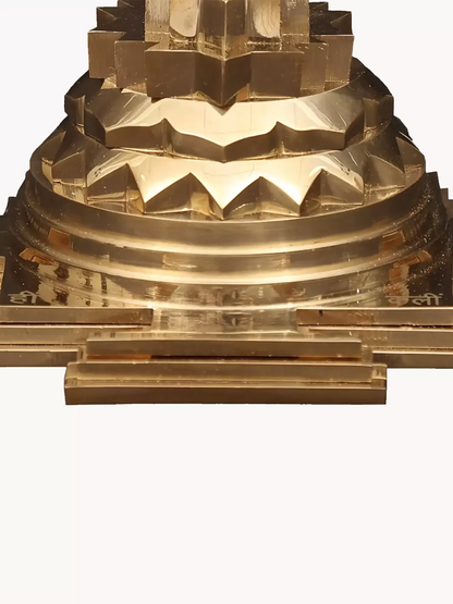 Image 8 of Ishwar Arts 4" Shri Yantra in Brass Handmade in India