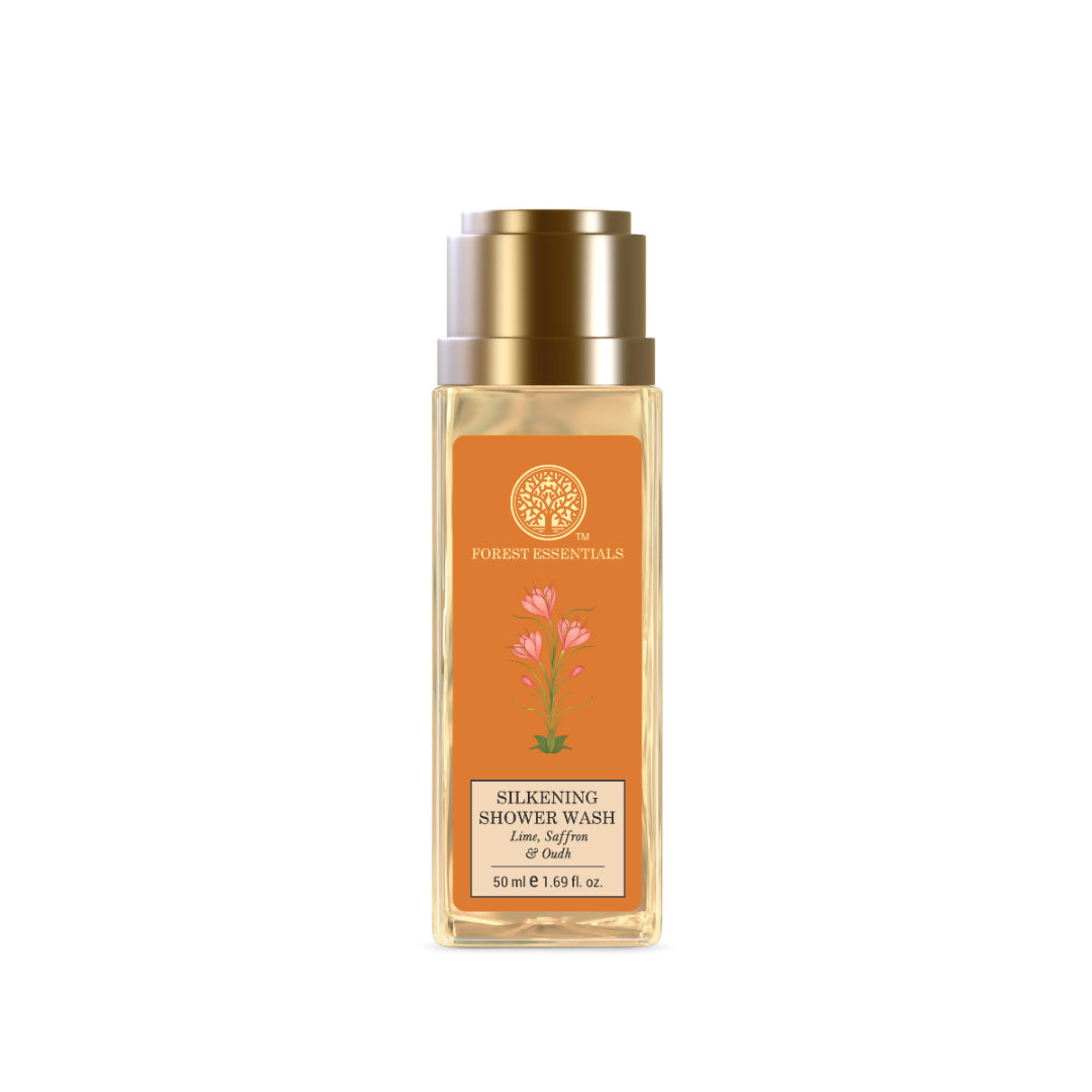 Image 1 of Forest Essentials Silkening Shower Wash Lime Saffron & Oudh