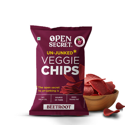 Image 5 of Open Secret Beetroot Chips | Healthy Snacks, 0% Palm Oil, Contains Protein and Vegetables | Guilt Free