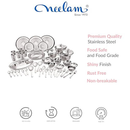 Image 7 of neelam Stainless Steel Dinner Set