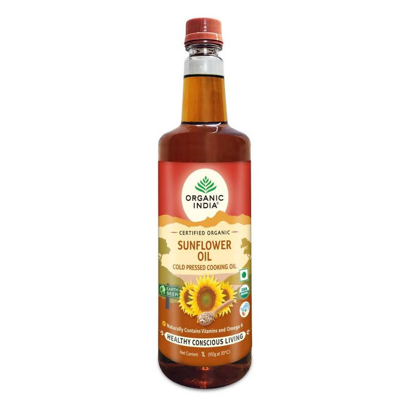 Image 1 of 1 L for the product Organic India Sunflower Cold Pressed Cooking Oil