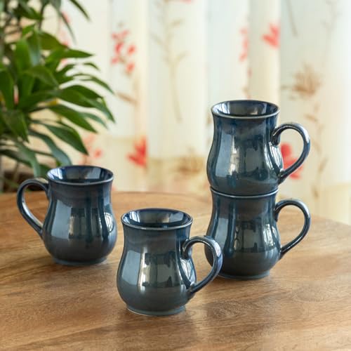 Image 1 of Default Title for the product ExclusiveLane Belly Pot Ceramic Coffee Mugs Set of 4 300 ml