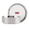 Image 1 of Default Title for the product HAZEL Stainless Steel Plates Set 28 cm Mirror Finish Thali Set