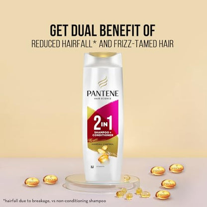 Image 3 of Pantene 2 in 1 Anti Hair Fall Shampoo + Conditioner, 340 ml