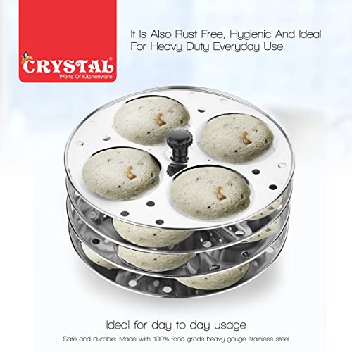 Image 4 of Crystal Stainless Steel Idli Plates (4X4)