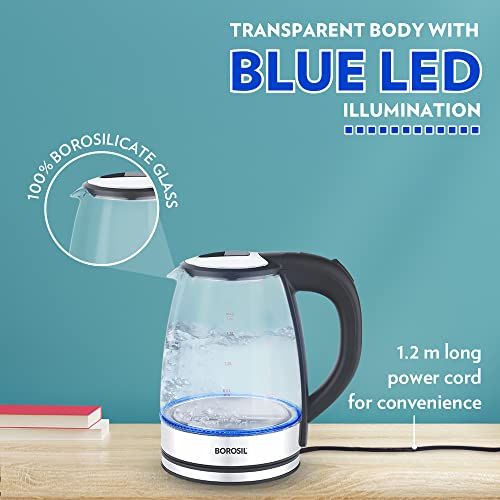 Image 6 of Borosil Electric Glass Kettle 1.8 L