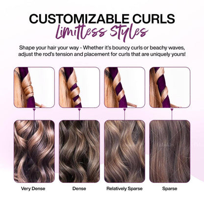 Image 3 of Fabskin Heatless Hair Curler Set With Hair Curling Rod, Scrunchies & Claw Clip - Blue