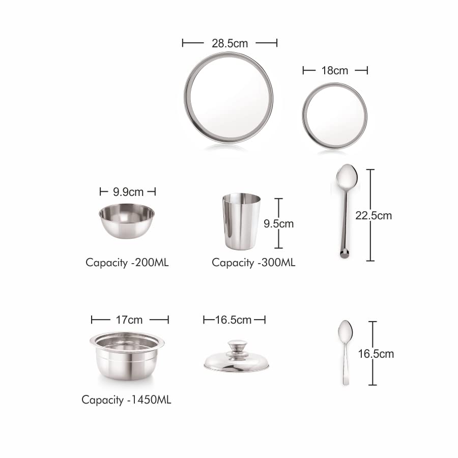 Image 4 of neelam Stainless Steel 22 Gauge 36 Pieces Premium Dinner Set