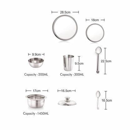 Image 4 of neelam Stainless Steel 22 Gauge 36 Pieces Premium Dinner Set