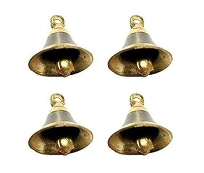 Image 5 of 2.5 Inch / Pack of 4 for the product Uapan Brass Pooja Room Bells with J Hook