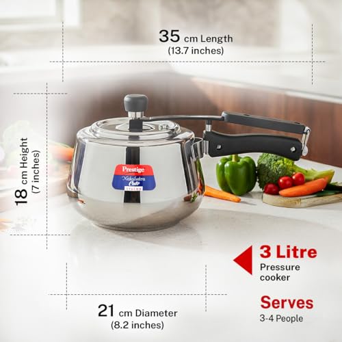 Image 4 of Prestige Stainless Steel Nakshatra Cute Svachh Pressure Cooker 3 Litre