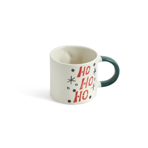 Image 4 of ExclusiveLane Christmas Charm Hand-Embossed Ceramic Coffee Mug Set of 2, 330 ML
