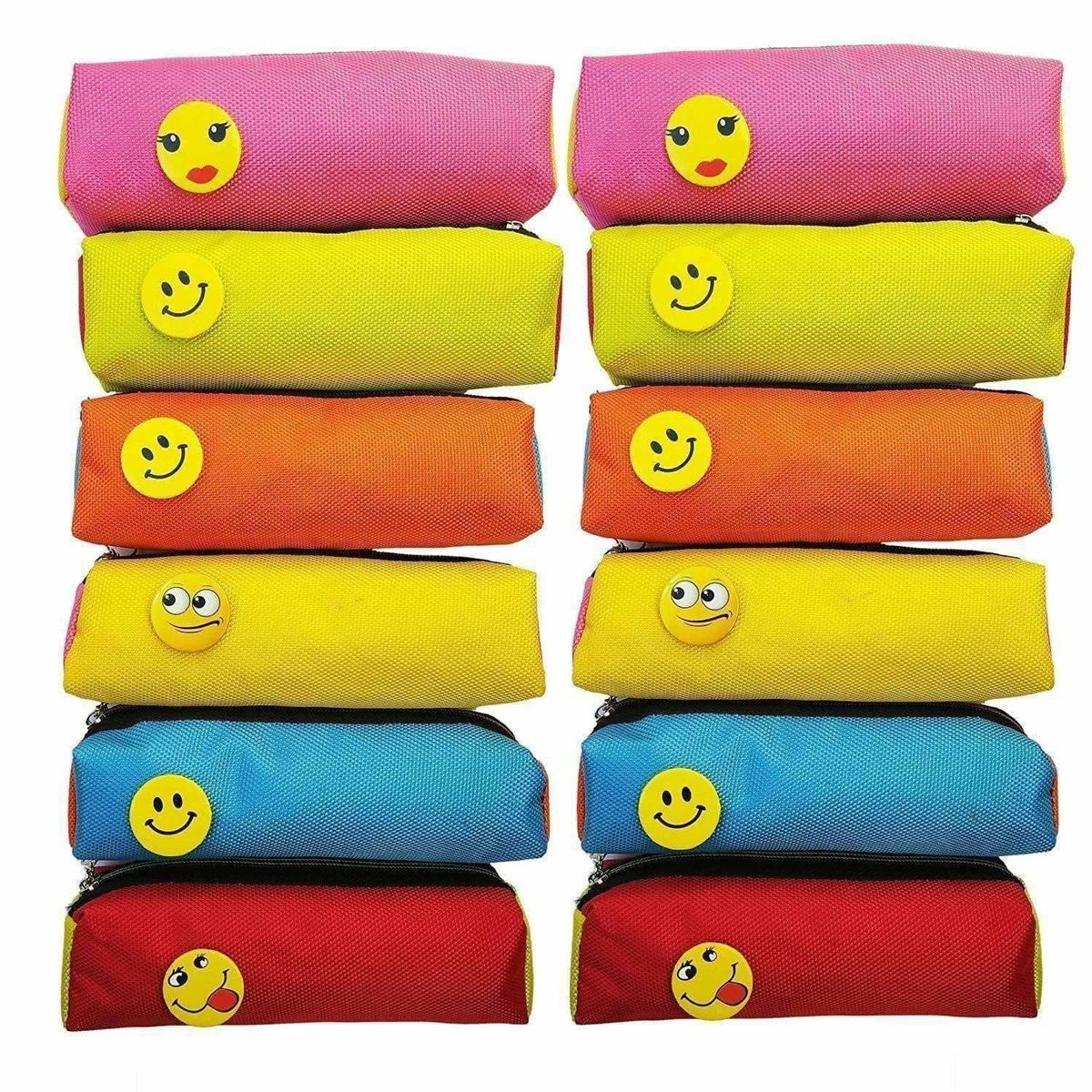 Image 2 of Bright Colour Multipurpose Smiley Pen Pencil Pouch Case