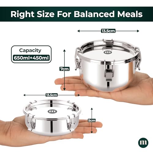 Image 13 of MARU Steel Leakproof Tiffin/Lunch Box