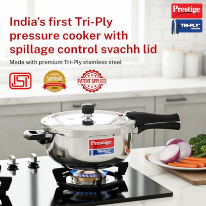 Image 3 of Prestige 3.5 Litre Triply Svachh Outerlid Pressure Cooker