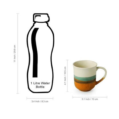 Image 7 of ExclusiveLane Zen Garden Ceramic Coffee Mugs Set of 4 330 ml