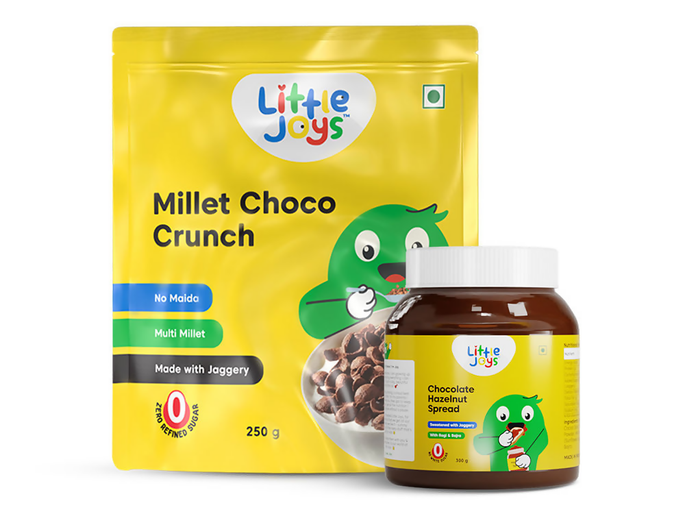 Image 1 of combo for the product Little Joys Millet Choco Crunch + Chocolate Spread