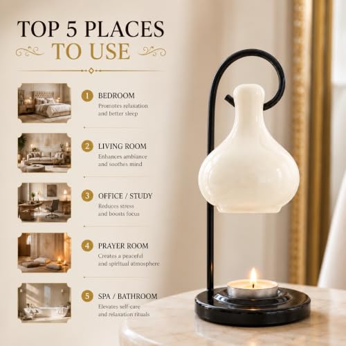 Image 12 of Pure Source India Ceramic Aroma Oil Diffuser Hanging Burner