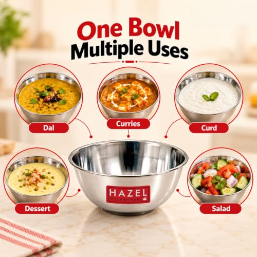 Image 19 of HAZEL Stainless Steel Bowl Set