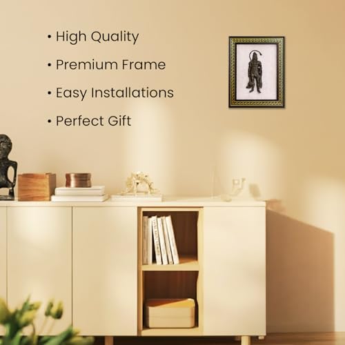 Image 4 of Astrotalk Pyrite Hanuman Ji on Selenite Plate | Pyrite Attracts Money & Hanuman ji Photo Frame Provides Protection | Decor Items for Home & Office | Gift for Man & Woman | 19x24x1 cm | 1 Piece
