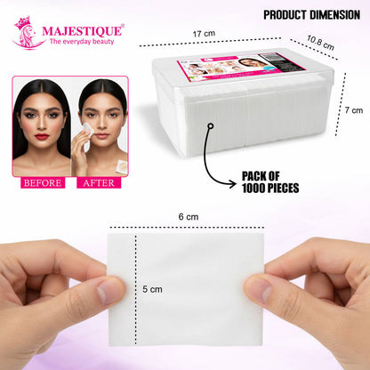 Image 2 of Majestique Ultra Thin Makeup Cotton Wipes