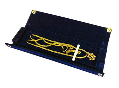 Image 2 of atorakushon Velvet Jewellery Necklace Organizer Single Chain Box Ring Earrings Storage Travelling Vanity Box Bridal Kit Pack of 12 (Blue)