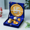 Image 1 of Default Title for the product Webelkart Silver Plated Swastik Pooja Thali Set (Gold)